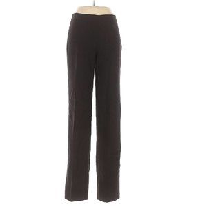 Emporio Armani Wool Straight Leg Pant Dark Brown